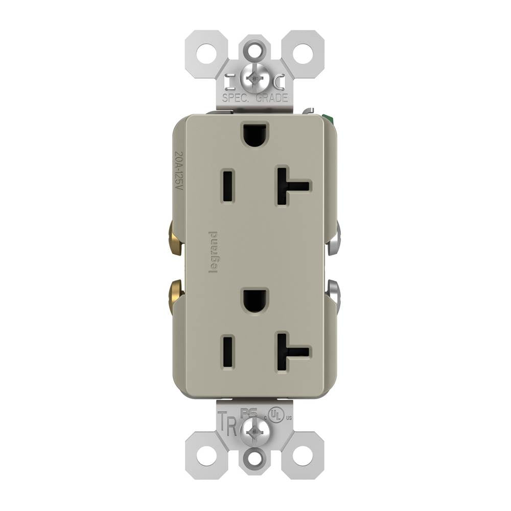 Legrand TR26352RNICC6 Nickel Radiant Spec-grade 20a Tamper-resistant Receptacle, Nickel Image 4