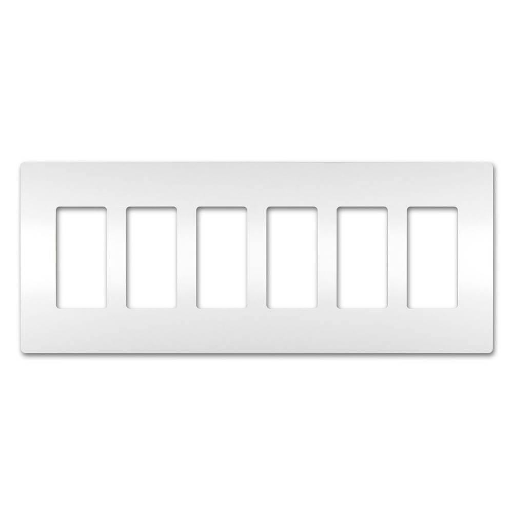 Legrand Radiant Six-gang Screwless Wall Plate, Brown