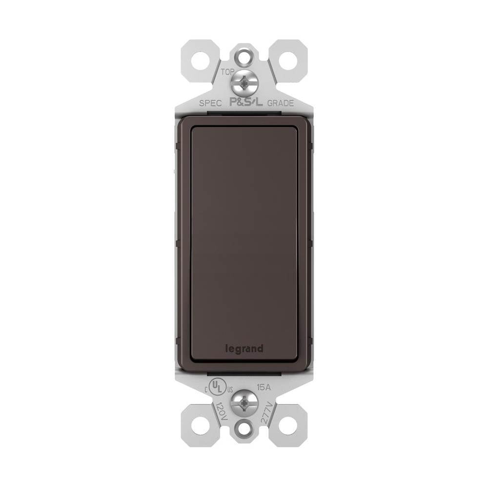 Legrand Radiant 15a Single-pole Switch, Dark Bronze