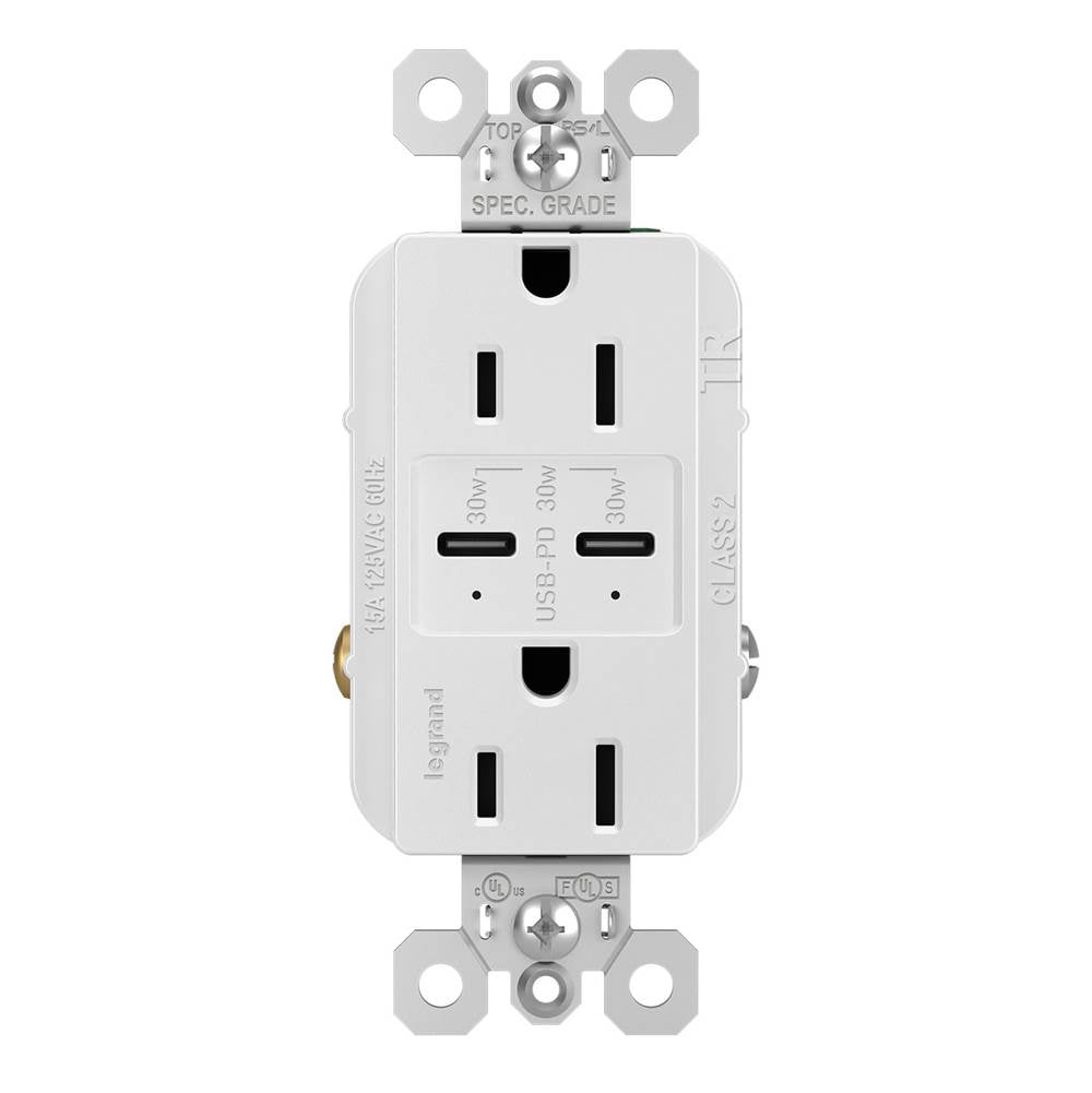 Legrand Radiant 15a Tamper-resistant Ultra-fast Plus Power Delivery Usb Type-cc Outlet - Brown