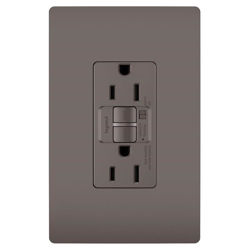 Legrand 1597TRA Brown Radiant 15a Tamper-resistant Self-test Gfci Outlet With Audible Alarm, Brown Image 1