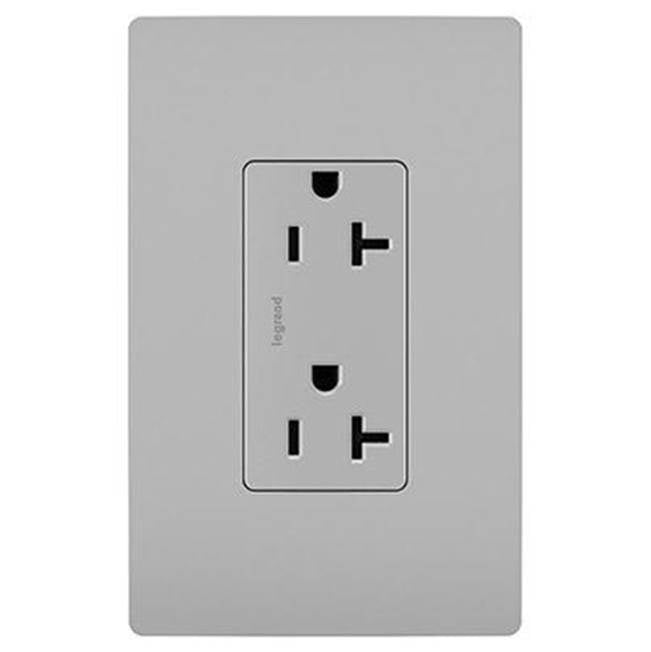 Legrand TR26352RGRY Gray Radiant Spec-grade 20a Tamper-resistant Receptacle, Gray Image 1