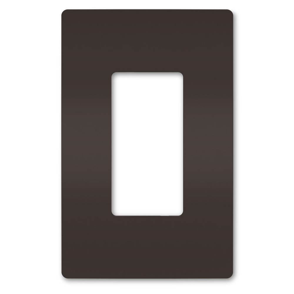 Legrand Radiant One-gang Screwless Wall Plate, Brown