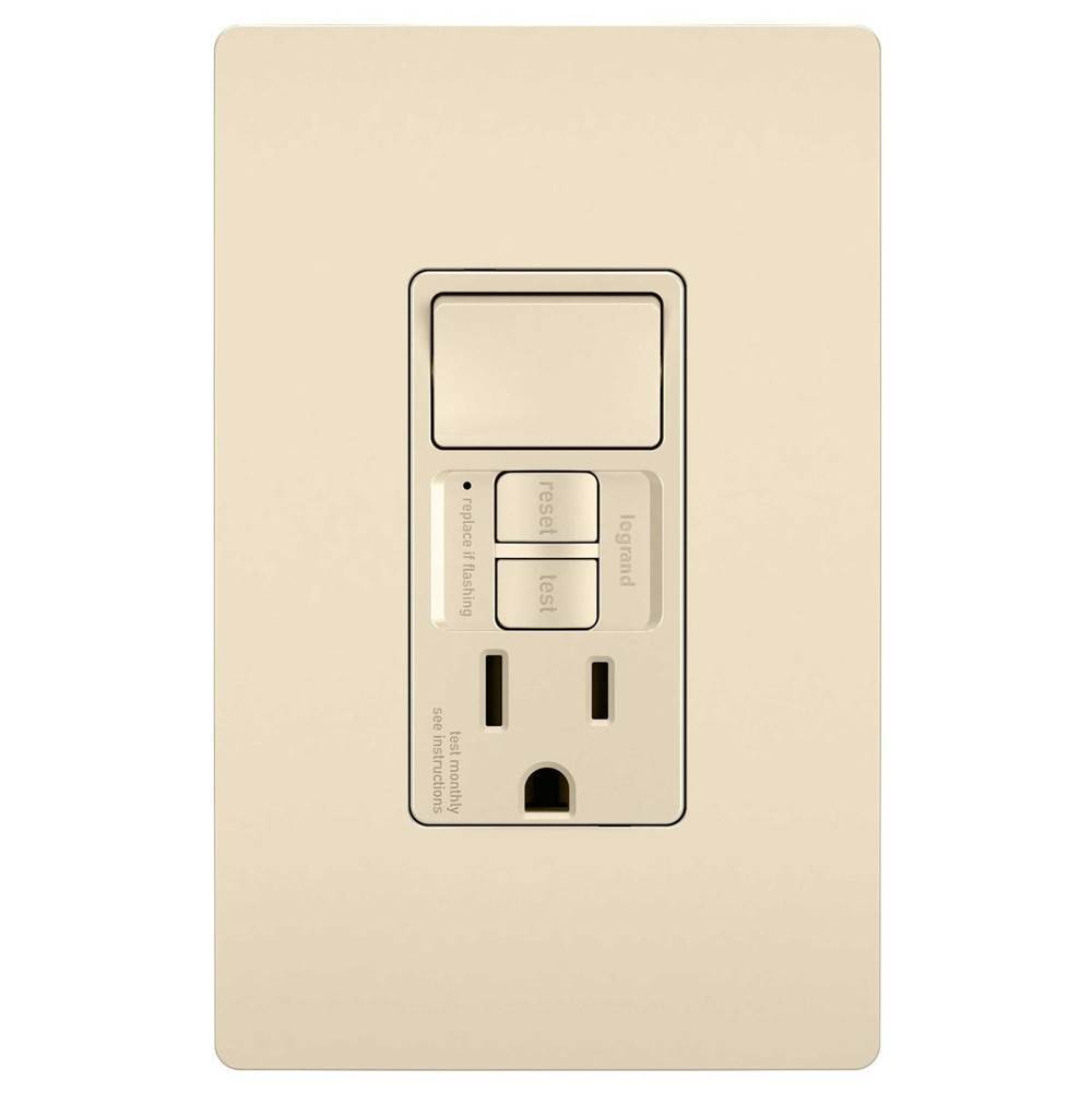 Legrand Radiant Single-pole Switch With Tamper-resistant Self-test Gfci Outlet, Black
