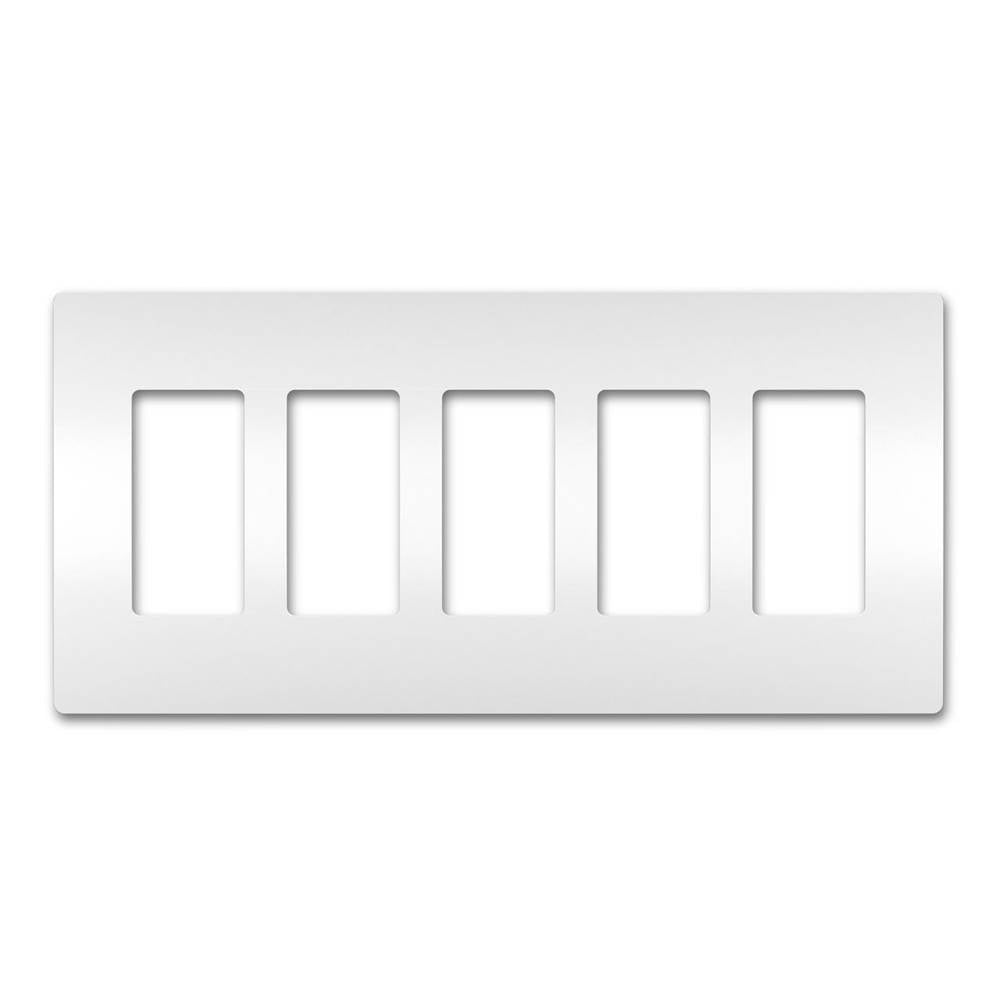 Legrand Radiant Five-gang Screwless Wall Plate, Brown