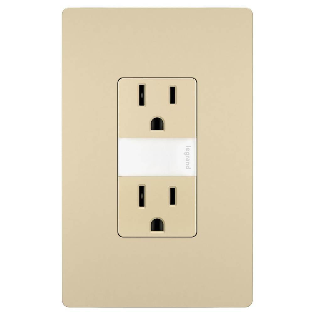 Legrand Radiant 15a Tamper-resistant Outlet With Night Light, Black