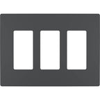 Legrand RWP263GCC6 Graphite Radiant Three-gang Screwless Wall Plate, Graphite Image 2