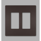 Legrand Radiant Two-gang Screwless Wall Plate, Dark Bronze