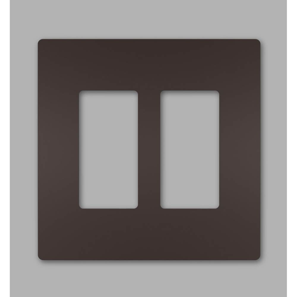 Legrand Radiant Two-gang Screwless Wall Plate, Dark Bronze