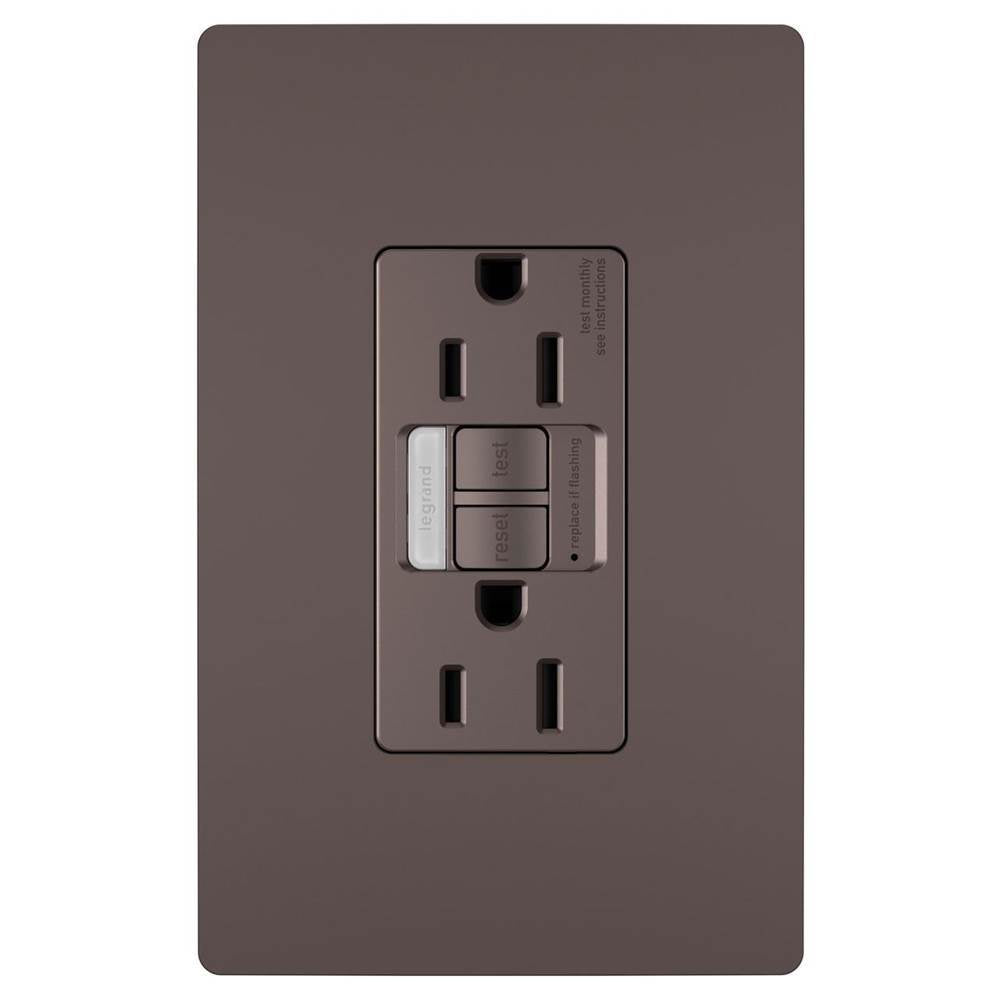 Legrand 1597NTLTRDBCC4 Dark Bronze Radiant 15a Tamper-resistant Self-test Gfci Outlet With Night Light, Dark Bronze Image 1