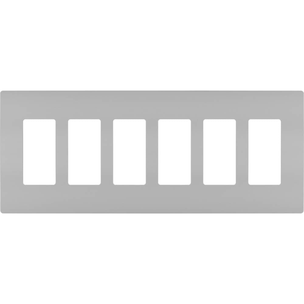 Legrand RWP266GRY Gray Radiant Six-gang Screwless Wall Plate, Gray Image 2