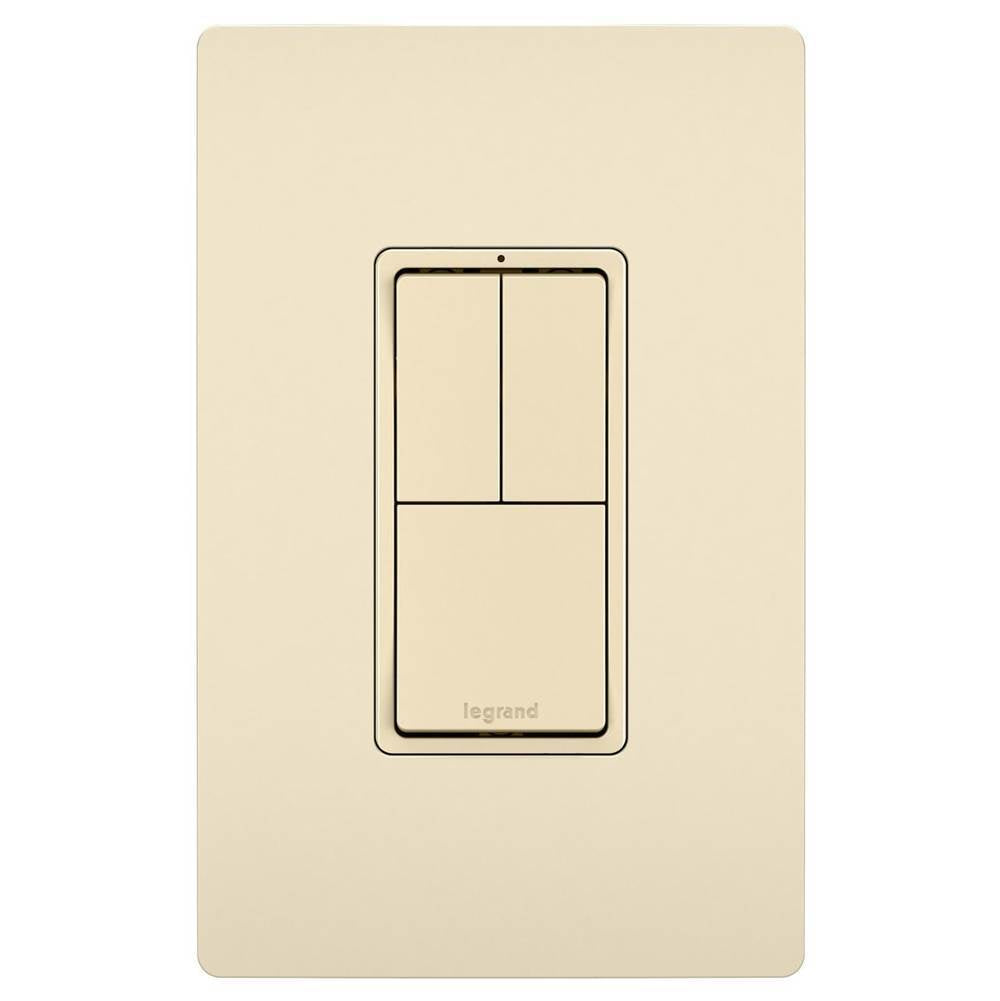 Legrand  Radiant Two Single-pole Switches And Single Pole/3-way Switch