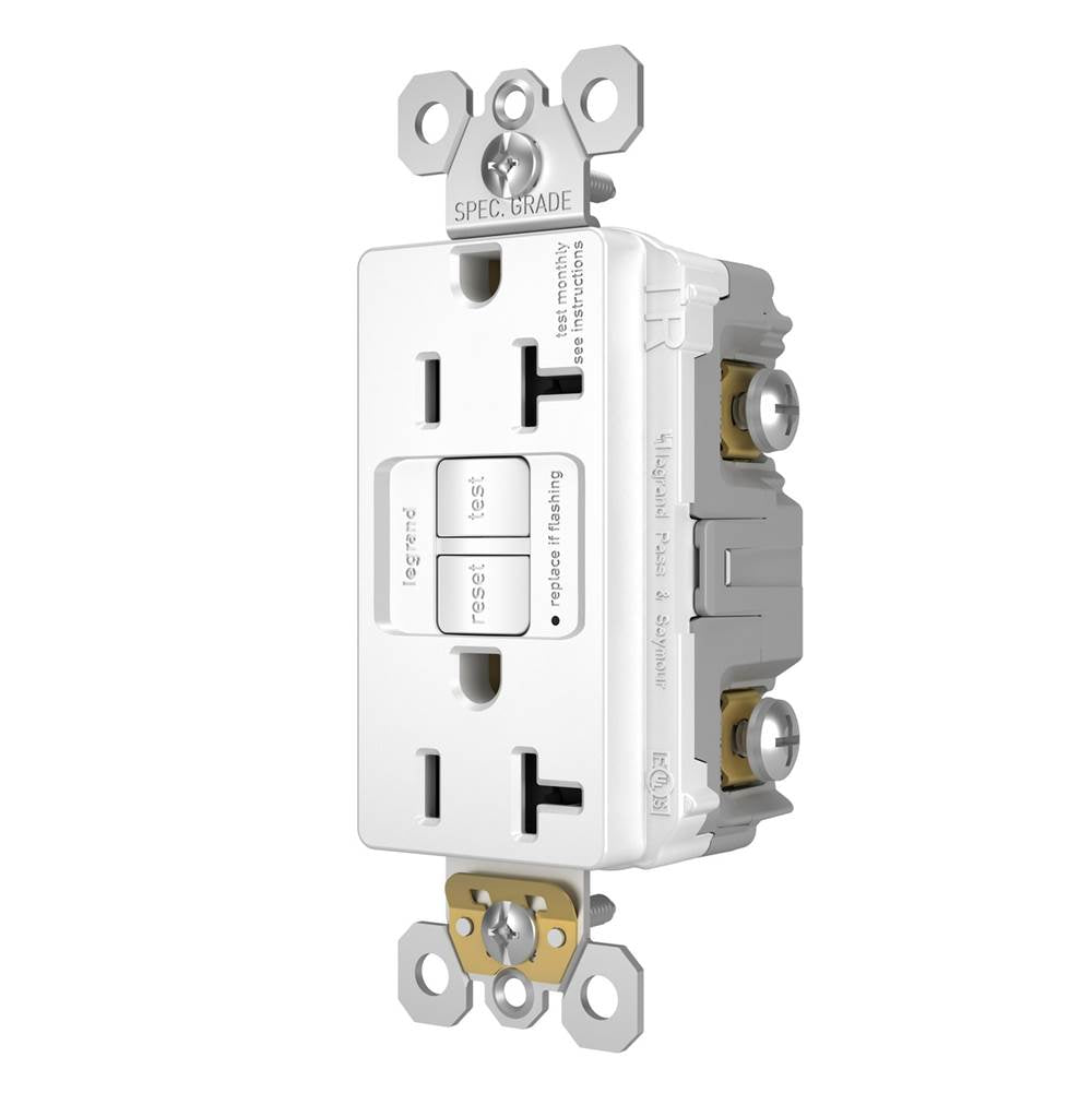 Legrand Radiant Spec-grade 20a Tamper-resistant Self-test Gfci Receptacle, Brown