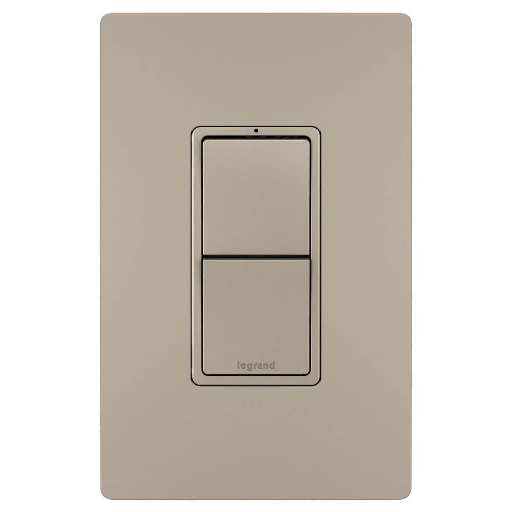 Legrand RCD33NICC6 Nickel Radiant Two Single-pole/3-way Switches, Nickel Image 1