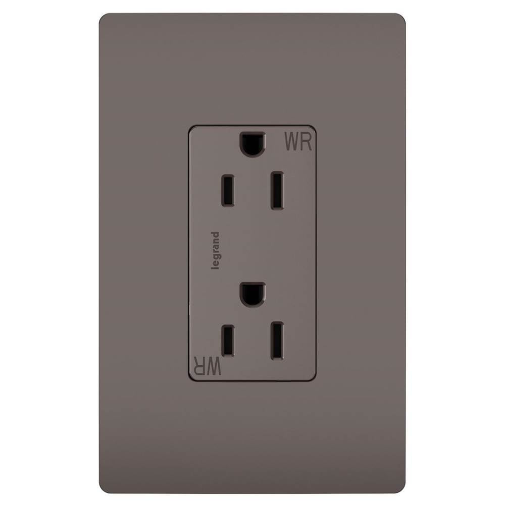 Legrand Radiant Outdoor Duplex Outlet, Brown