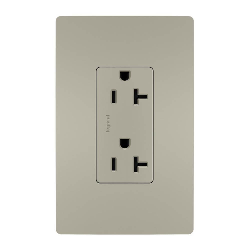 Legrand TR26352RNICC6 Nickel Radiant Spec-grade 20a Tamper-resistant Receptacle, Nickel Image 1