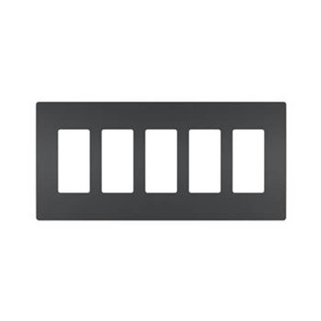 Legrand Radiant Five-gang Screwless Wall Plate, Brown