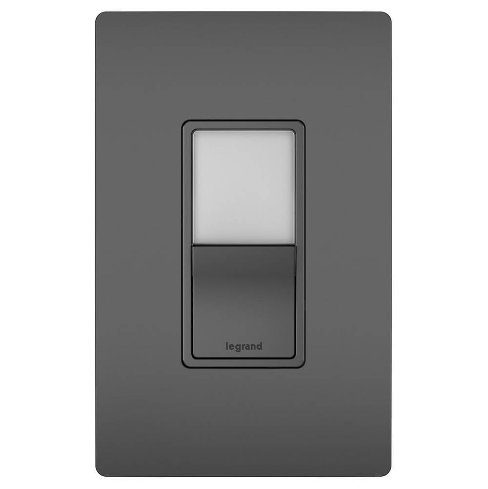 Legrand Radiant Single-pole/3-way Switch With Night Light, Black