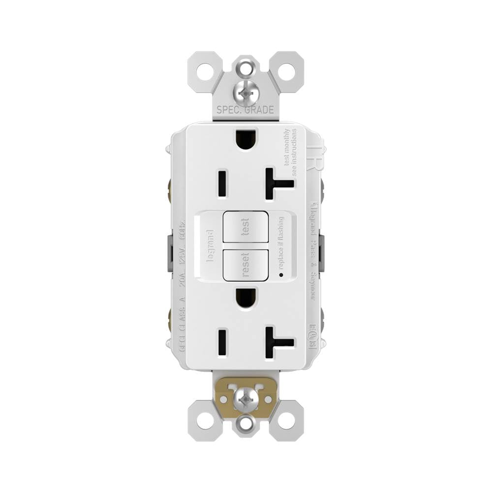 Legrand 2097TRW White Radiant Spec-grade 20a Tamper-resistant Self-test Gfci Receptacle, White Image 4