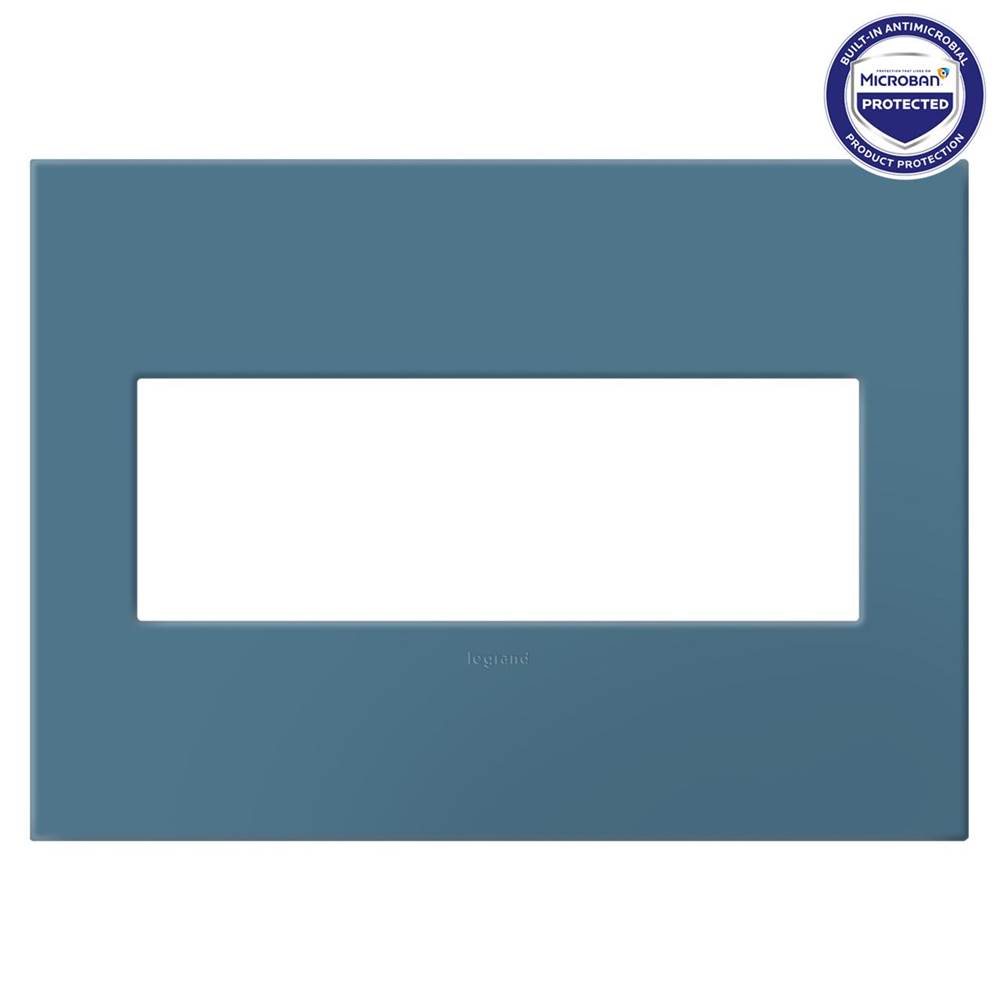 Legrand  Adorne Evergreen Three-gang Screwless Wall Plate With Microban