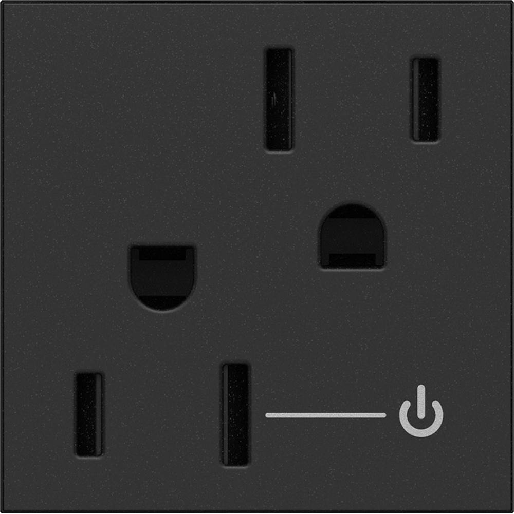 Legrand ARCH152G10 Graphite Tamper-resistant Half Controlled Outlet Image 2