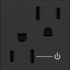 Legrand ARCH152G10 Graphite Tamper-resistant Half Controlled Outlet Image 2
