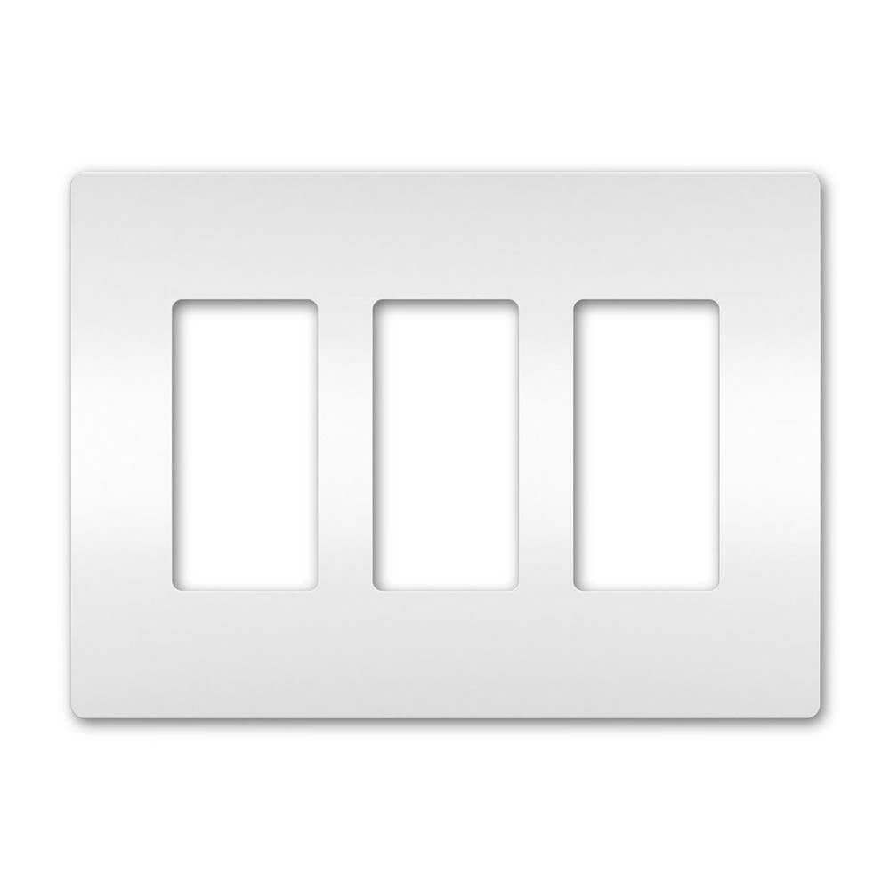 Legrand Radiant Three-gang Screwless Wall Plate, Brown
