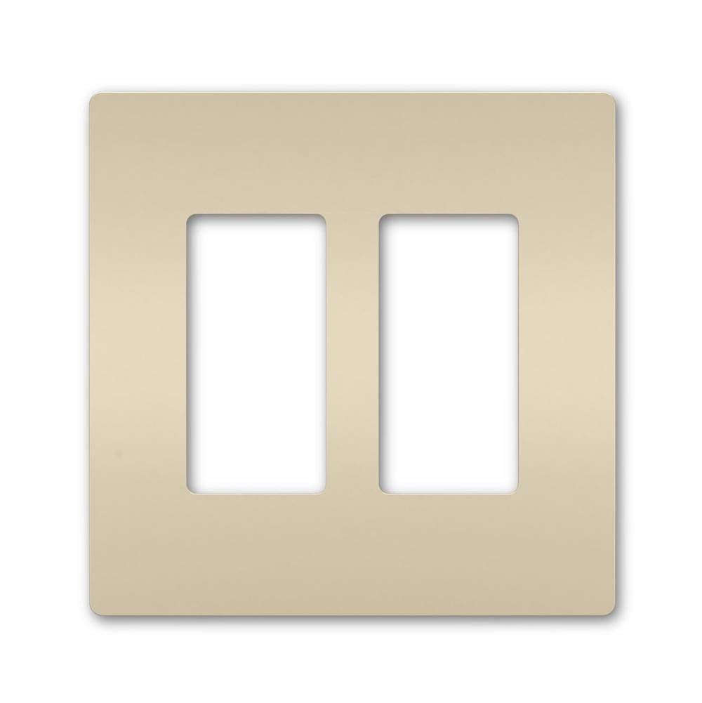 Legrand Radiant Two-gang Screwless Wall Plate, Brown
