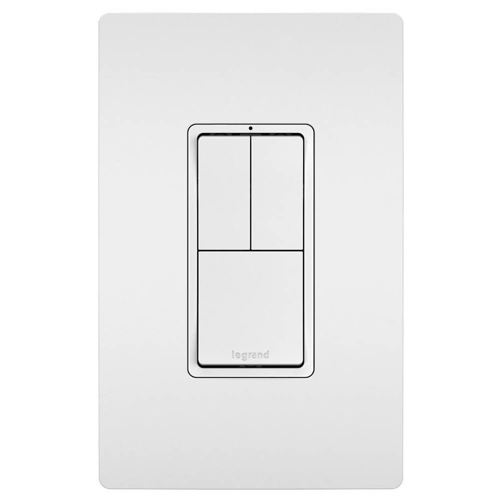 Legrand  Radiant Two Single-pole Switches And Single Pole/3-way Switch