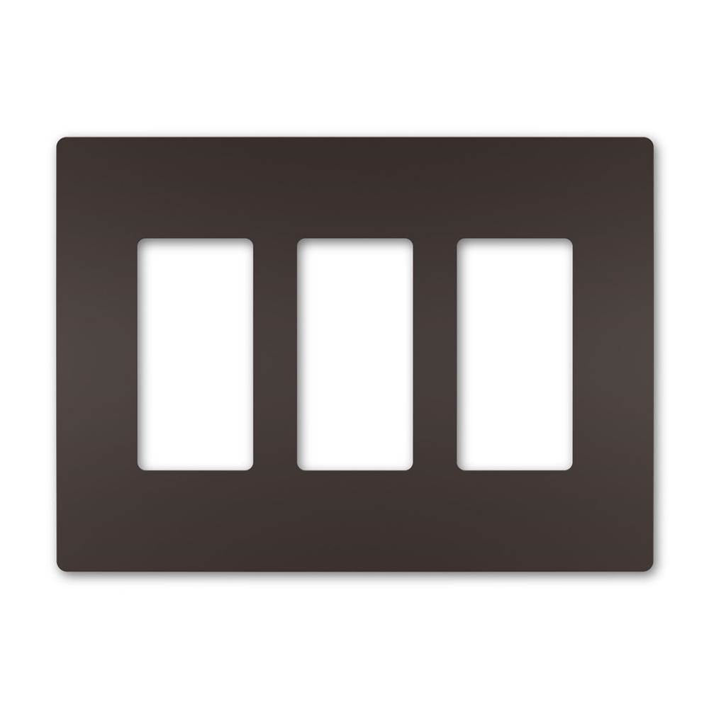Legrand Radiant Three-gang Screwless Wall Plate, Dark Bronze