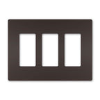 Legrand Radiant Three-gang Screwless Wall Plate, Dark Bronze