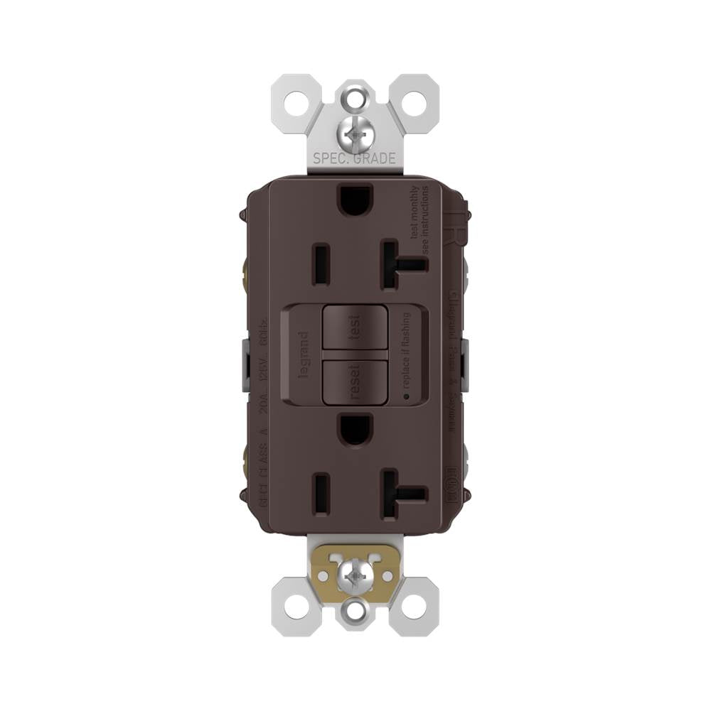 Legrand 2097TRDBCC4 Dark Bronze Radiant Spec-grade 20a Tamper-resistant Self-test Gfci Receptacle, Dark Bronze Image 2