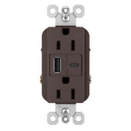 Legrand R26USBACDBCCV4 Dark Bronze Radiant 15a Tamper-resistant Usb Type A/c Outlet, Dark Bronze Image 2