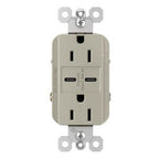 Legrand R26USBCC6NICCV4 Nickel Radiant 15a Tamper-resistant Ultra-fast Usb Type C/c Outlet, Nickel Image 5