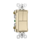 Legrand RCD113I Ivory Radiant Two Single-pole Switches And Single Pole/3-way Switch, Ivory Image 2
