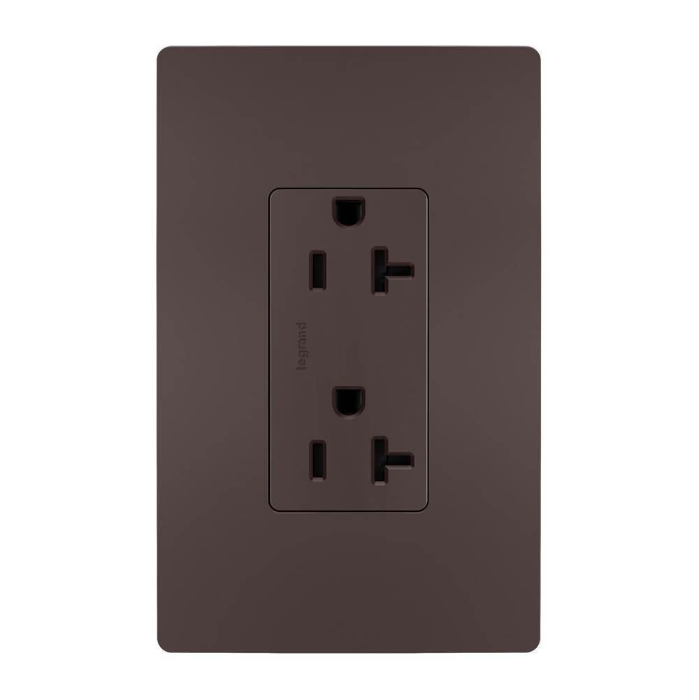 Legrand Radiant Spec-grade 20a Tamper-resistant Receptacle, Dark Bronze