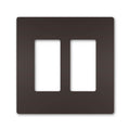 Legrand RWP262DBCC6 Dark Bronze Radiant Two-gang Screwless Wall Plate, Dark Bronze Image 1