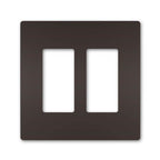 Legrand RWP262DBCC6 Dark Bronze Radiant Two-gang Screwless Wall Plate, Dark Bronze Image 1