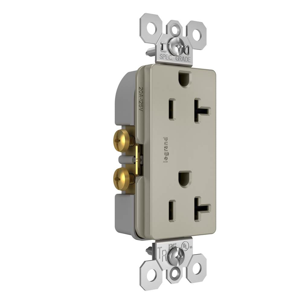 Legrand TR26352RNICC6 Nickel Radiant Spec-grade 20a Tamper-resistant Receptacle, Nickel Image 5