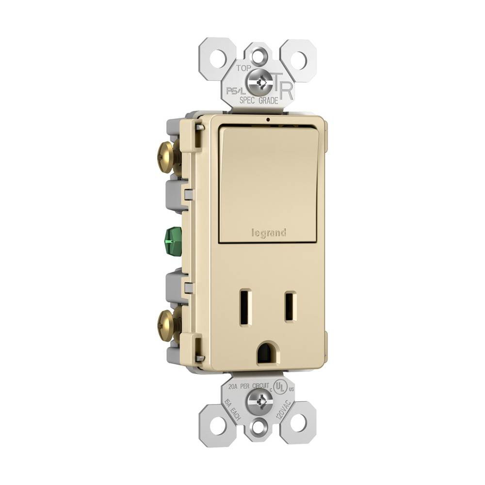 Legrand  Radiant Single-pole/3-way Switch With 15a Tamper-resistant Outlet