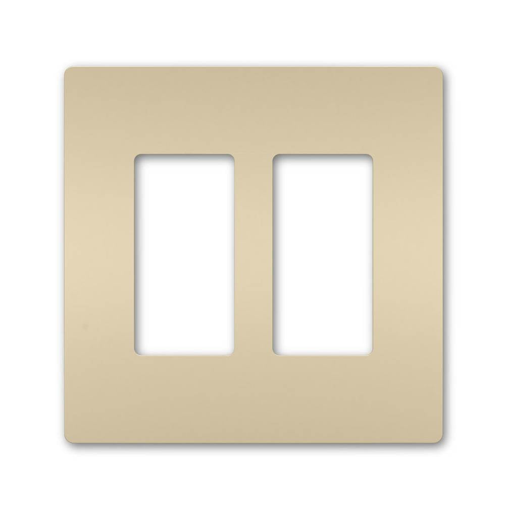 Legrand Radiant Two-gang Screwless Wall Plate, Brown