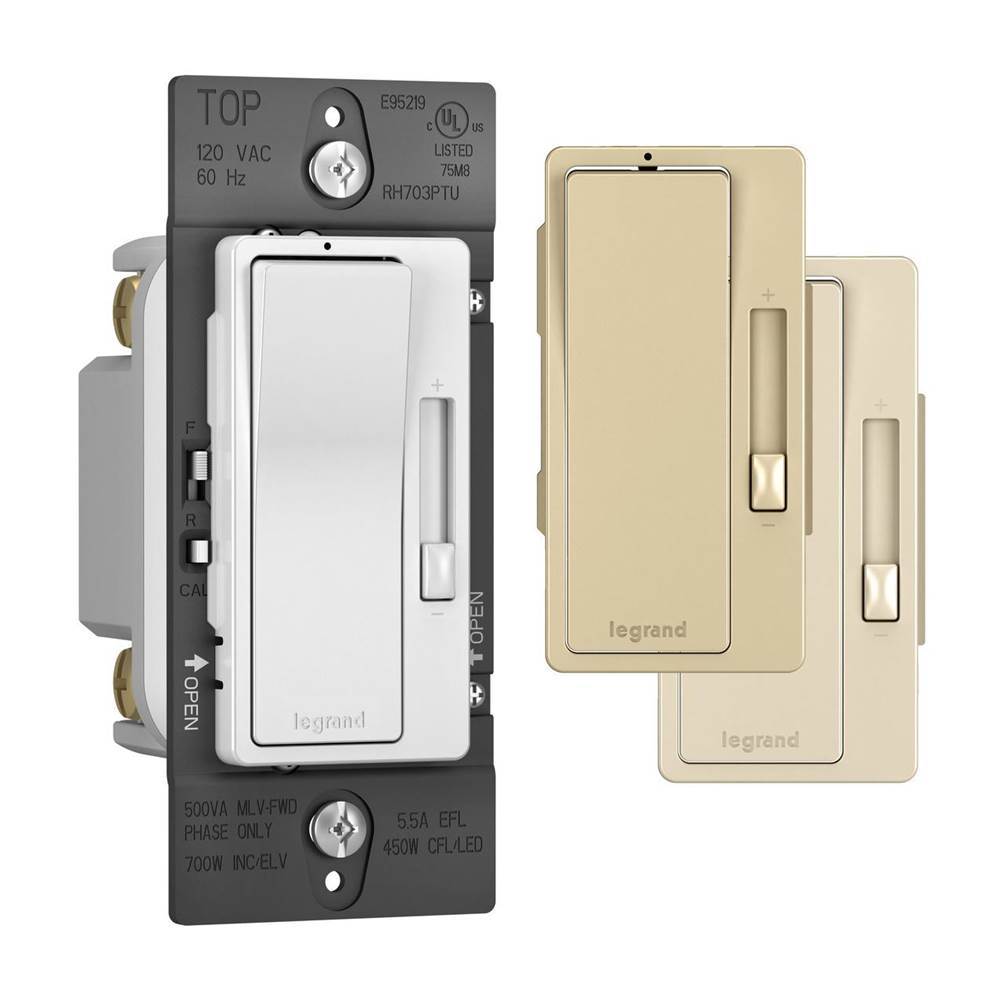 Legrand Radiant Tru-universal Single Pole/3-way Dimmer, Tri Color (wh, Iv, La)