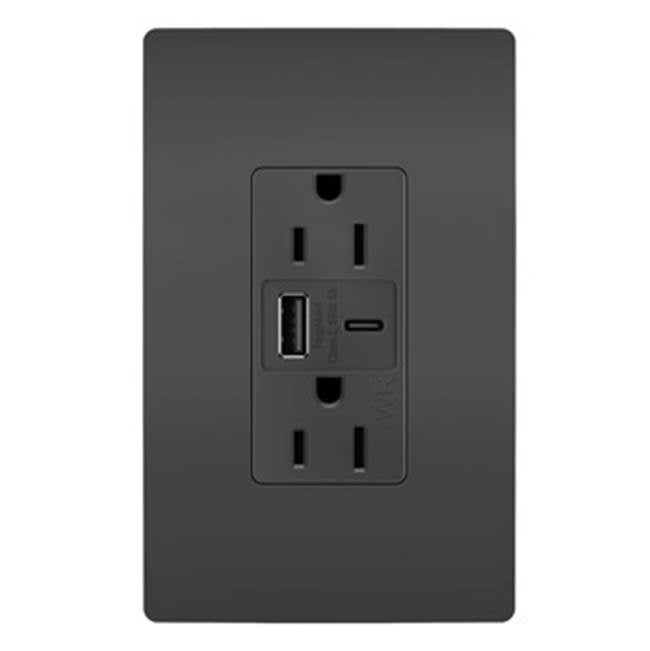 Legrand  Radiant Outdoor Ultra-fast Usb Outlet, Black