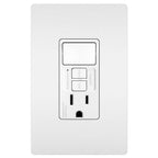 Legrand 1597SWTTRWCCD4 White Radiant Single-pole Switch With Tamper-resistant Self-test Gfci Outlet, White Image 1