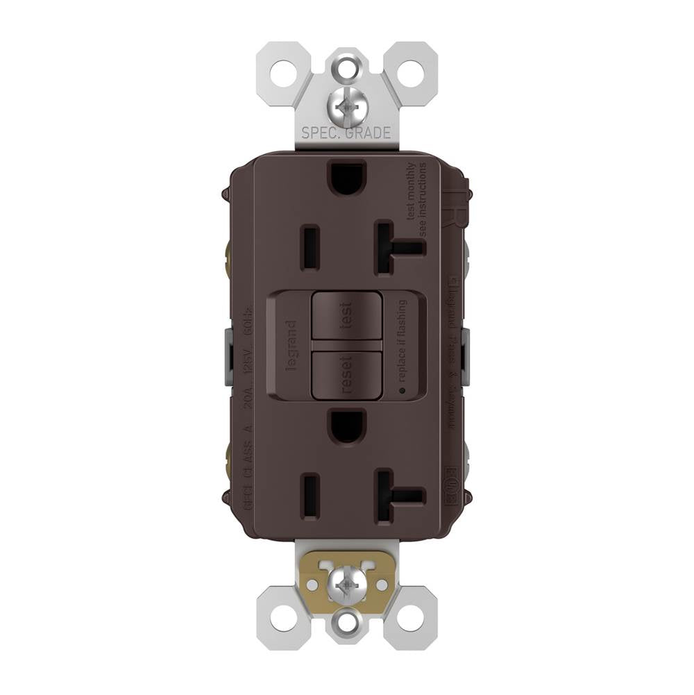 Legrand 2097TRDBCC4 Dark Bronze Radiant Spec-grade 20a Tamper-resistant Self-test Gfci Receptacle, Dark Bronze Image 5