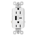 Legrand R26USBAC6W White Radiant 15a Tamper-resistant Ultra-fast Usb Type-a/c Outlet, White Image 4