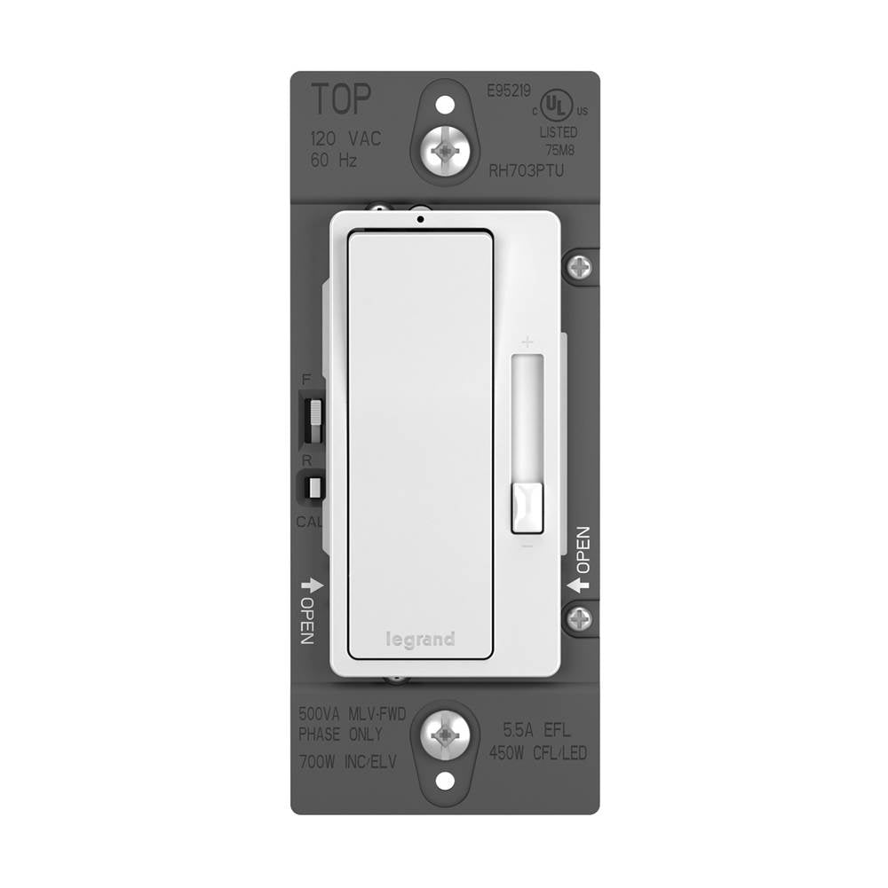 Legrand RH703PTUW White Radiant Tru-universal Single Pole/3-way Dimmer, White Image 2