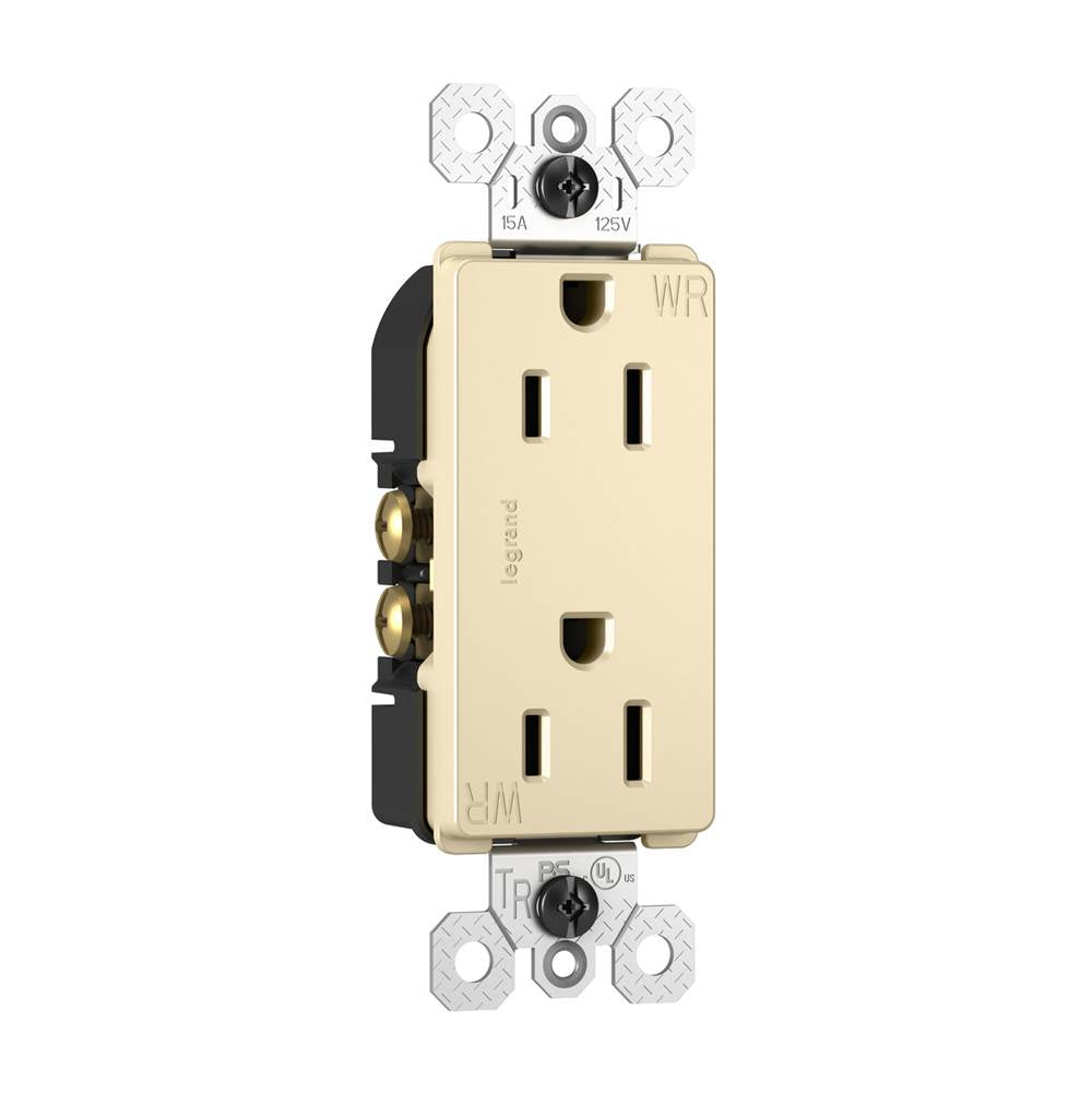 Legrand 885TRWRI Ivory Radiant Outdoor Duplex Outlet, Ivory Image 3