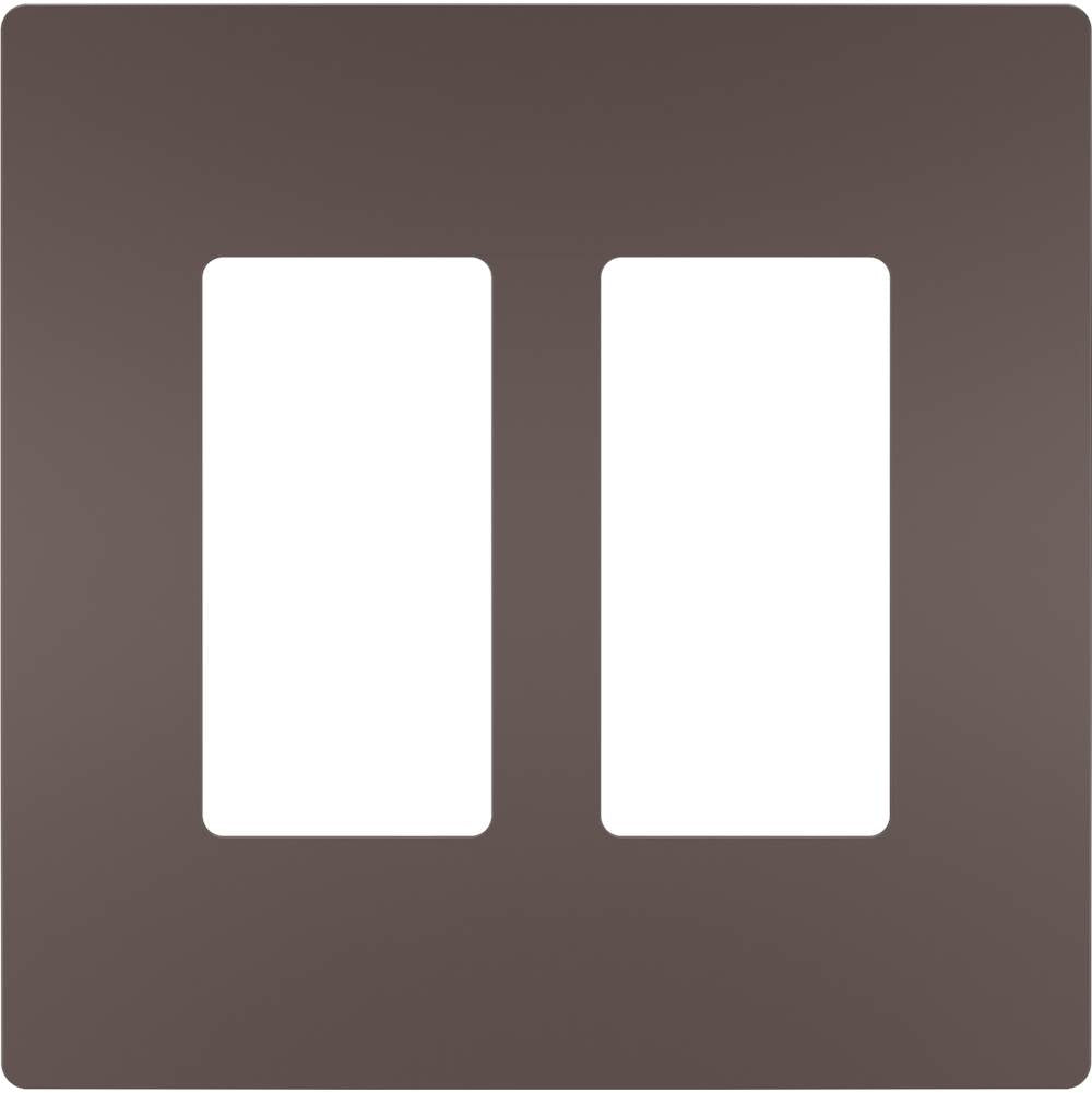 Legrand RWP262DBCC6 Dark Bronze Radiant Two-gang Screwless Wall Plate, Dark Bronze Image 2