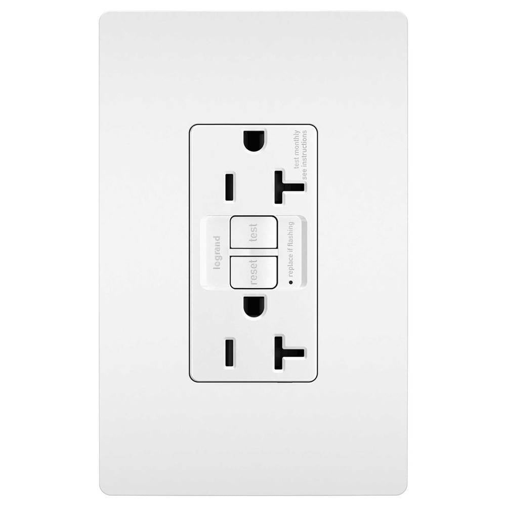 Legrand 2097TRW White Radiant Spec-grade 20a Tamper-resistant Self-test Gfci Receptacle, White Image 2